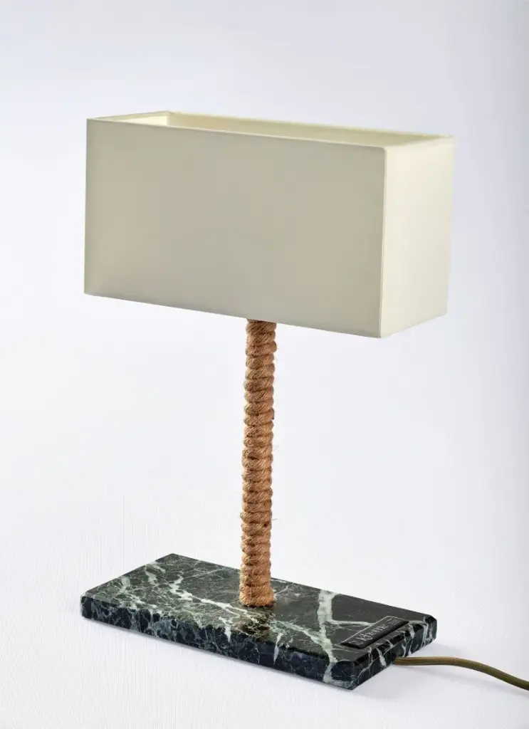 Luma Alba - Lampe en corde et marbre Alpi
