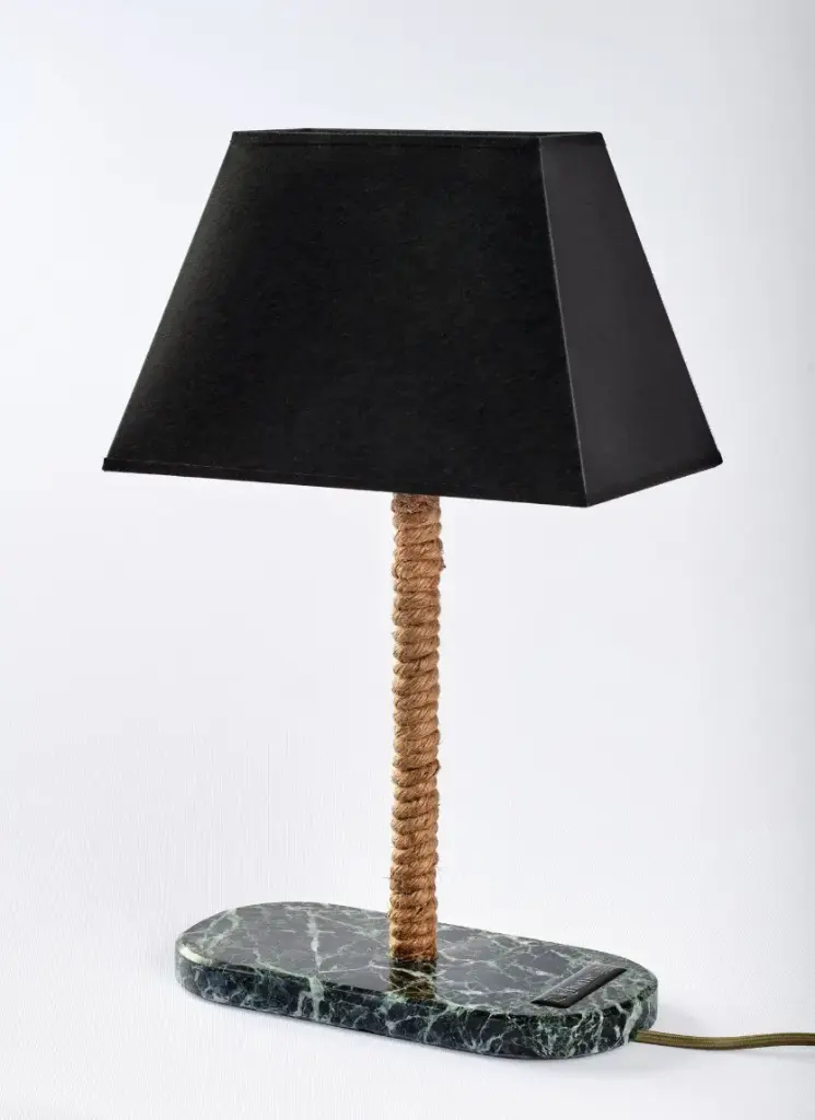 Luma Nox - Lampe en corde et marbre Alpi